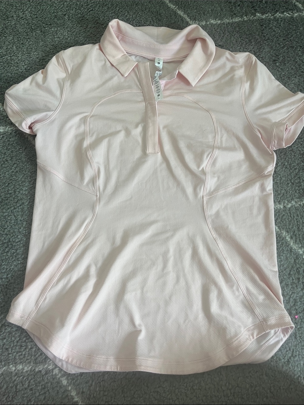 lululemon athletica Light Pink Short Sleeve Polo